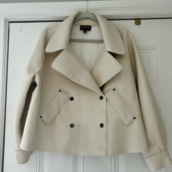 Kenneth Cole Reaction Beige Pea Coat - Picture 1 of 11